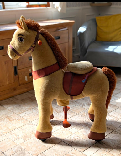 Plush ride horse toy - plush, ride-on