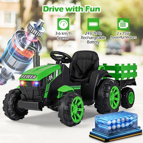Kids 24v ride tractor with - kids,