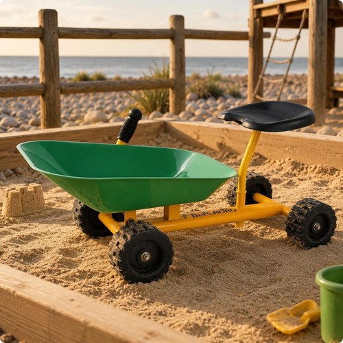 Kids ride sand - sand, with
